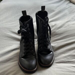 Kensie Black Lace-Up Boots